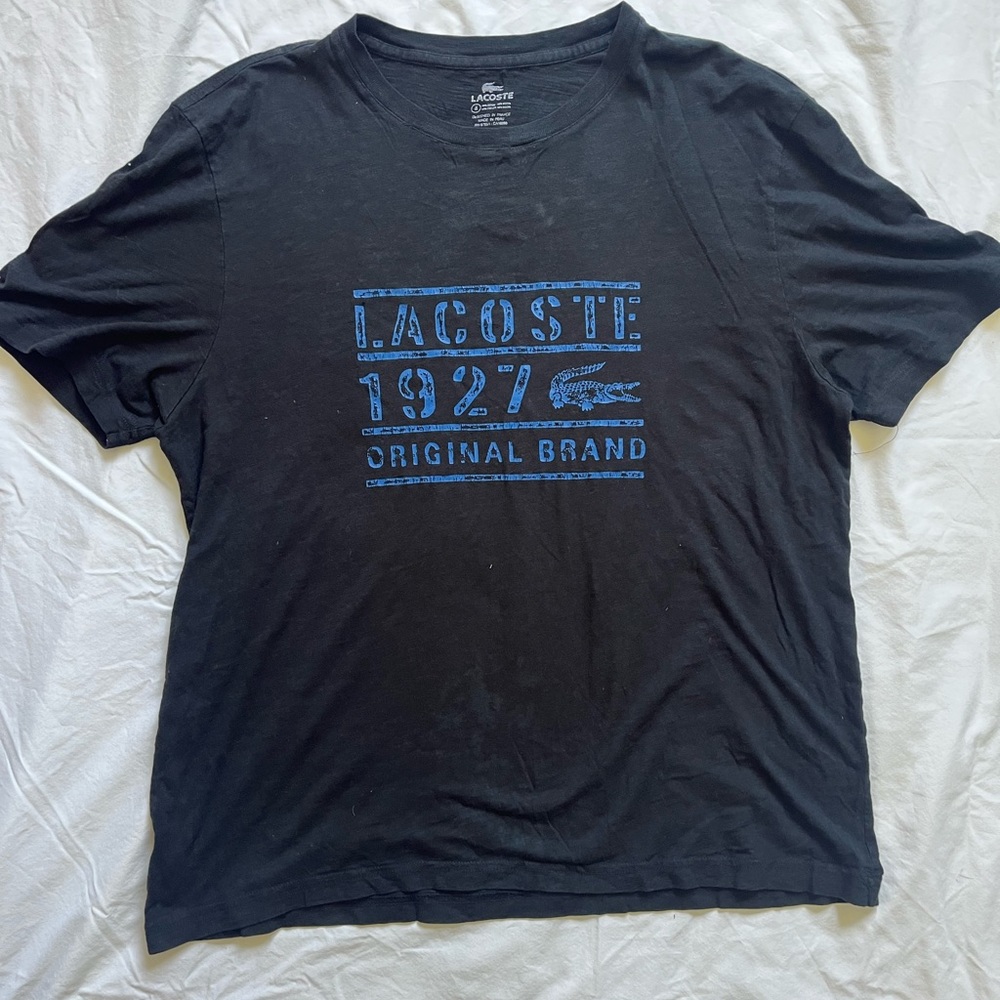 Lacoste Black T-Shirt Size 8
